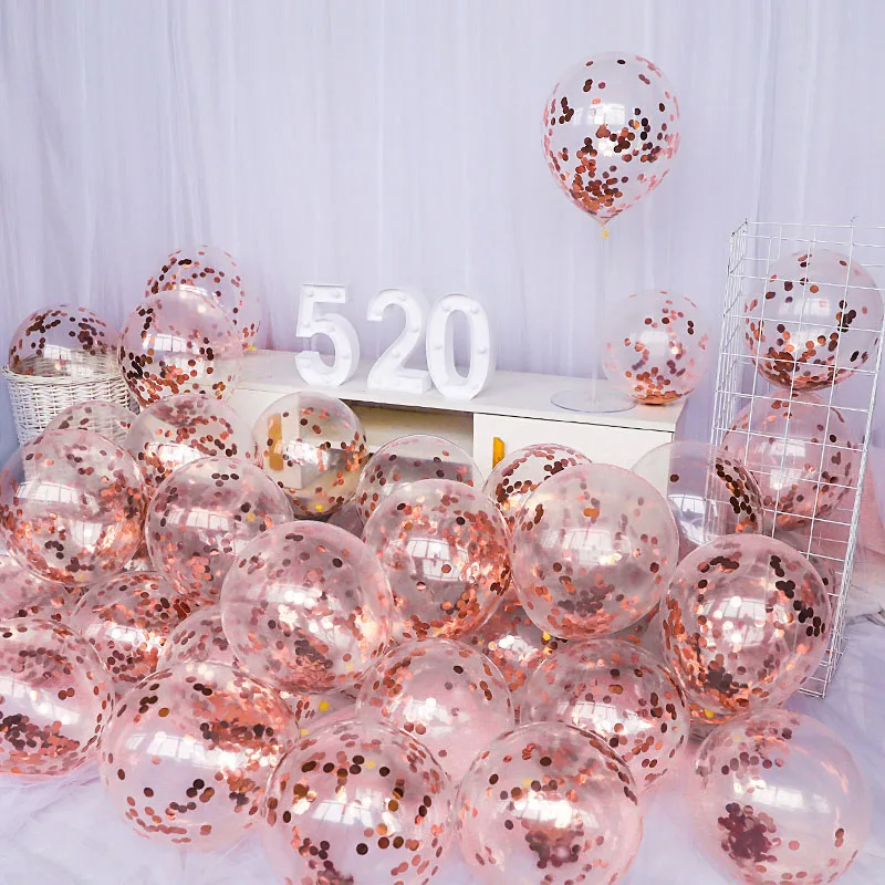 

10pcs 12inch Latex Confetti Balloon First Happy Birthday Party Decoration 1st One Year Baby Kids Adult Boy Girl Wedding Supplies