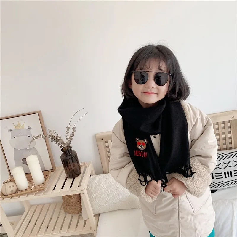 Брендовый медведь 2020 зимние детские кашемировые милые шарфы теплые для