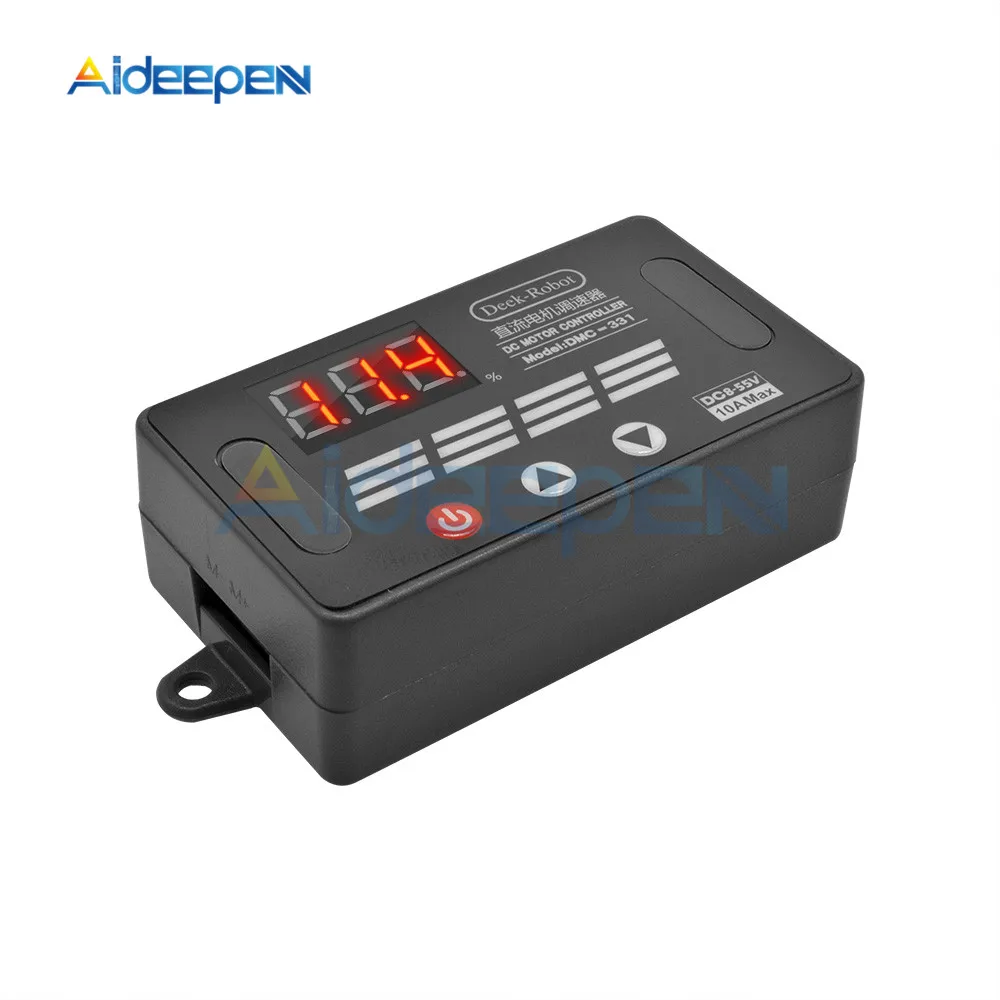 DMC-331 DC ШИМ-регулятор скорости двигателя контроллер 8V-55V 10A Mini LED Digital Switch 12V 24V 36V 48V |
