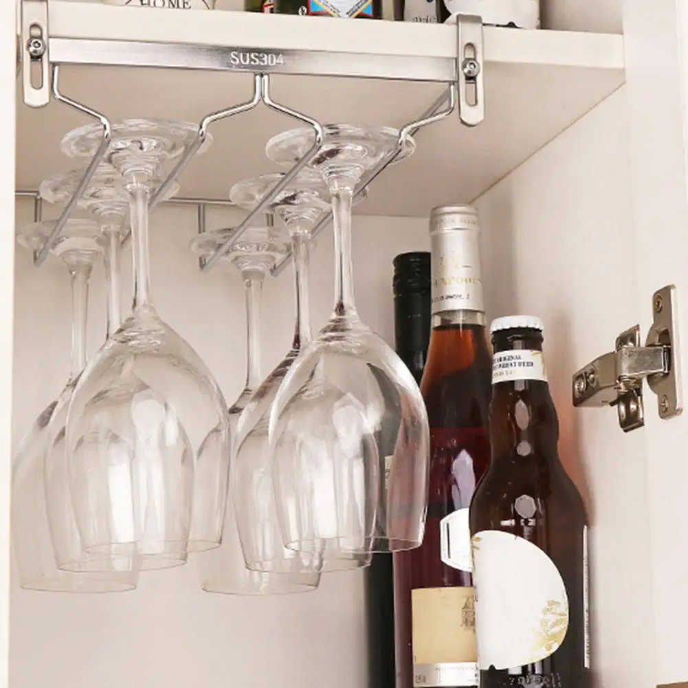 Двухрядная стойка для винного стекла es бокалов держатель из нержавеющей стали