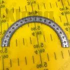 Наружный диаметр: 95 мм полукруглые весы из нержавеющей стали угловая пластина полукруглая угловая линейка 95 #74 #1