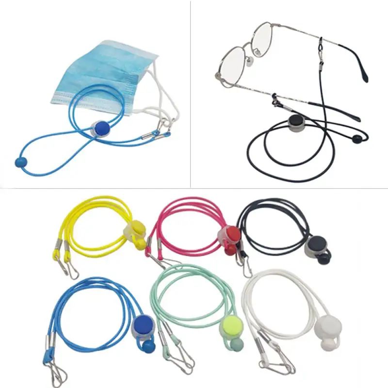 

Подвесная веревка для маски на лицо, модный шнурок для маски из вощеной веревки, держатель для очков, регулируемый бесследный подвесной шну...