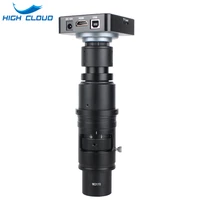 monocular video microscope zoom c mount lens 10x 180x magnifier continuous zoom full focus for industrial camera hdmi vga usb