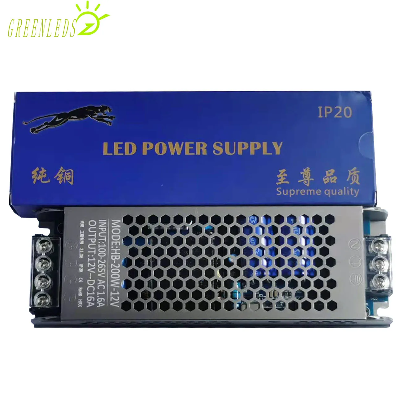 Поставщики светодиодной мощности выход 200 Вт 12 В постоянного тока или 24 входное