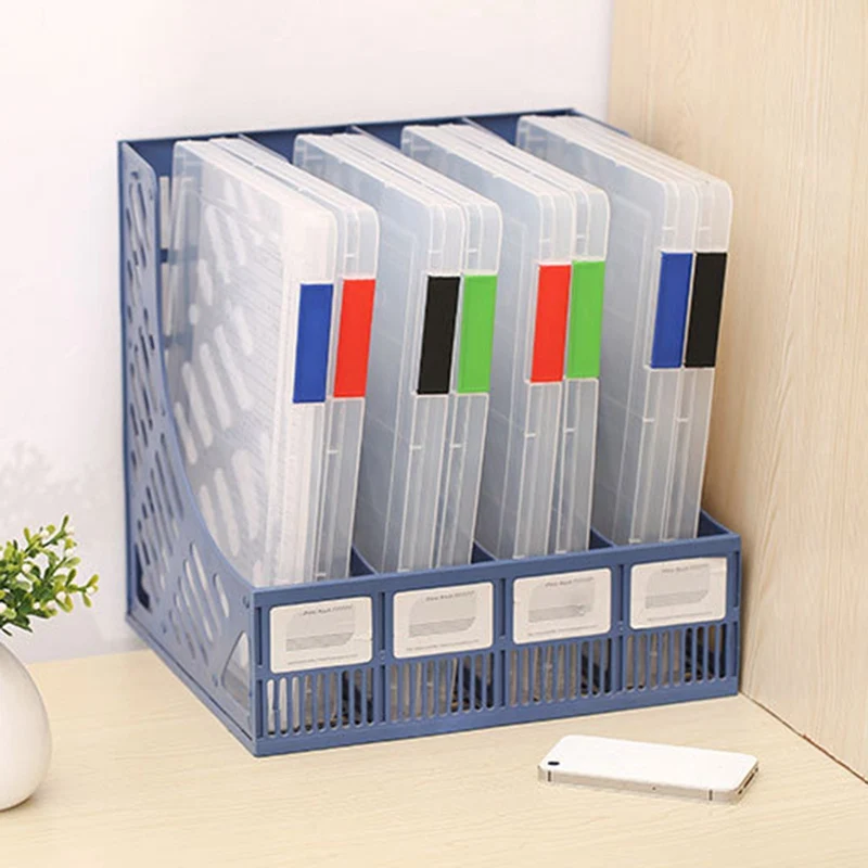 

4 Colors A4 Transparent Storage Box Clear Plastic Document Paper Filling Case File PP Office Organizer Invisible Storage Cases