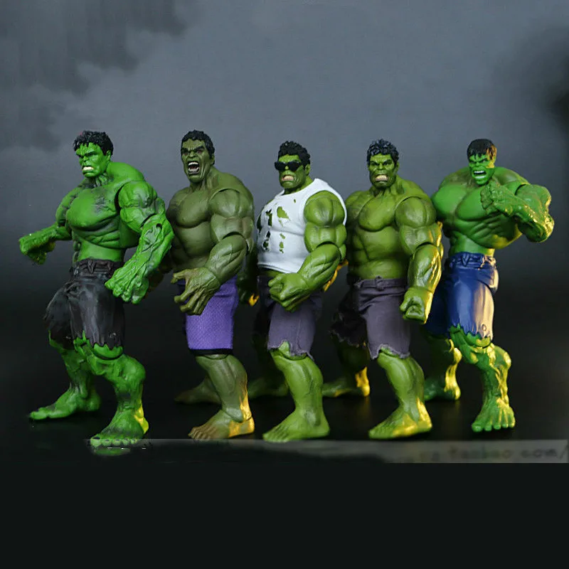 

1Pcs Big Size 26CM Avengers Hulk Figure Doll Super Hero Bruce Banner Model Toy Foot Hand Movable Kids Boy Gift