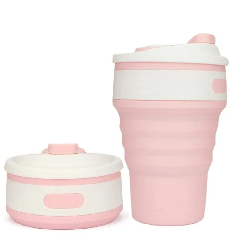 

Hot Folding Silicone Cup Portable Silicone Telescopic Drinking Collapsible Coffee Cup Multi-function Foldable Silica Mug Travel