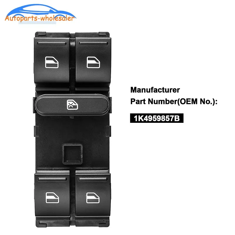 Кнопка переключения стеклоподъемника 1K4959857B для VW Sagitar Golf 5 6 Jetta MK5 Mk6 Tiguan Touran Passat B6 B7