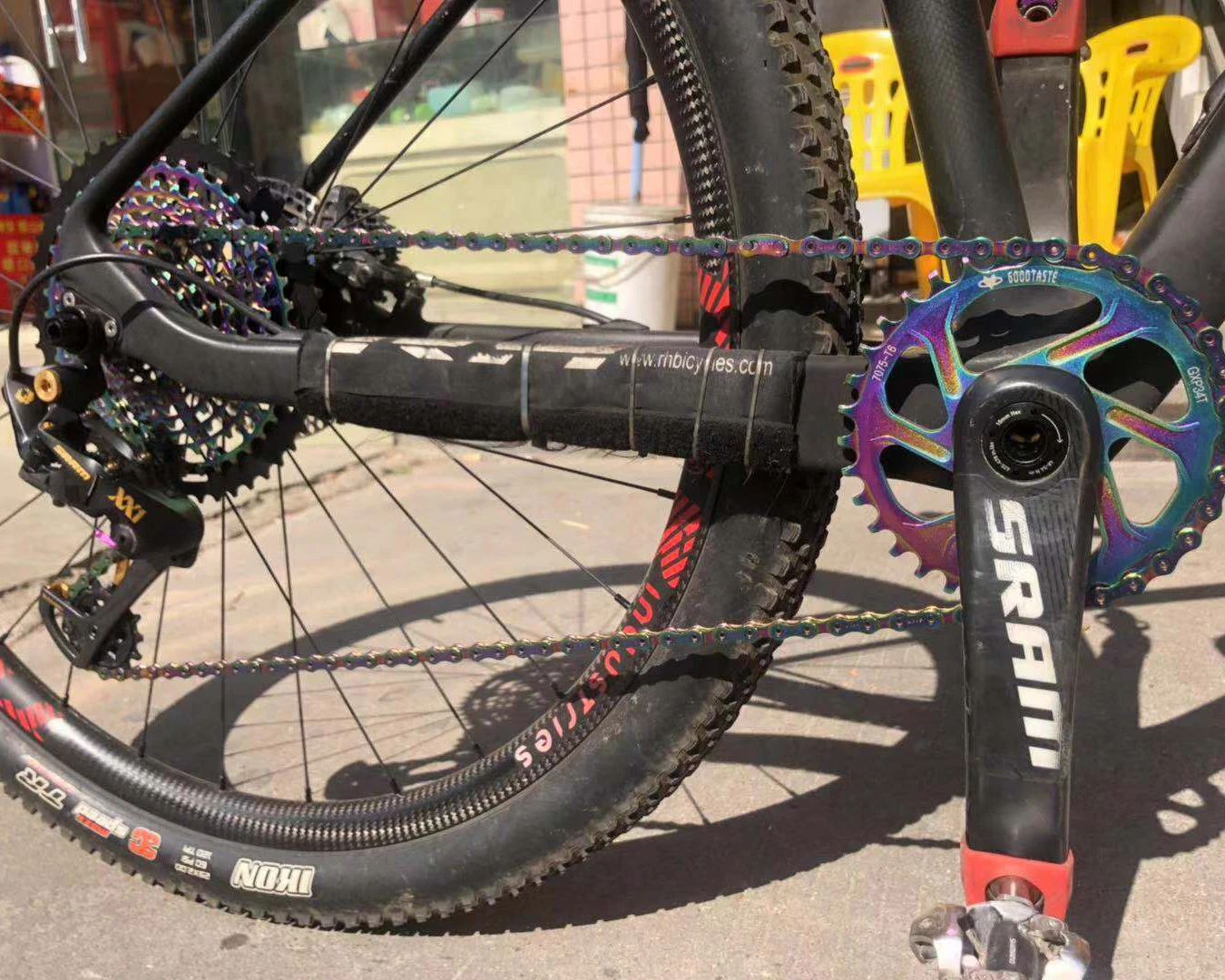 free deliv Fahrrad Kettenblatt rainbow 32 34 36 38t Engen Breite Fahrrad Kettenblatt Fur GXP XX1 XO CNC AL7075 KurbelFahrrad