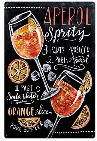 

Cocktail Recipe Novelty Parking Retro Metal Tin Sign Plaque Poster Wall Decor Art Shabby Chic Gift Suitable 12x8 Inch
