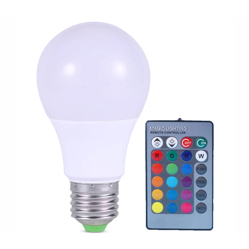 16 Цвета сменить светодиодный лампы Lampara лампа украшение дома 220V RGB светильник E27 3
