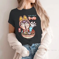 noodle ramen womens tshirt dr slump arale pengin senbei manga crewneck girls tops 5xl lady t shirt humor cute gift