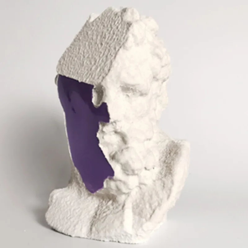 

Greek Mythology Hercules Pla Sandblasting Head Portraits Statue Handwork Modern Creative Retro Living Room Home Decor A1838