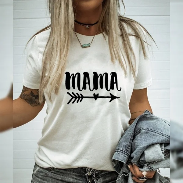 Лидер продаж I Love MAMA и надписью печати Для женщин рукав Harajuku дни матери подарок