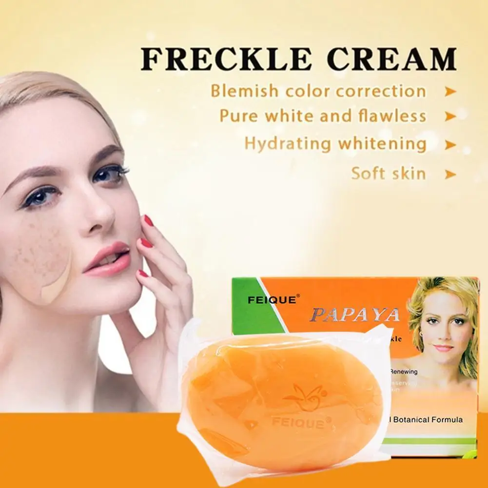 

Papaya Soap Whitening Anti-freckle Soap Face Care Wash Cleansing Brighten Skin Cleanser Deep Care Basis Face Soap I8e5