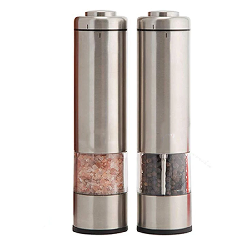 Электрическая мельница для соли и перца работающая на батарейках нержавеющая