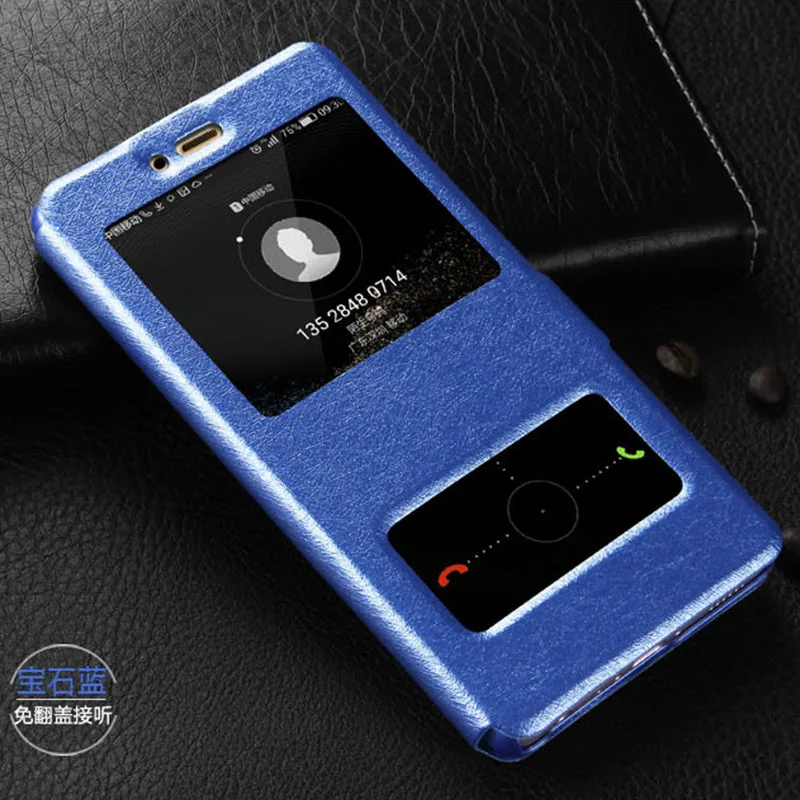 Blue Чехол из искусственной кожи с шелковой текстурой для huawei P Smart Y3 ii Y5 ii Y6 ii Nova 2 Plus чехол для Nova 2i 2S 3i 3E чехол для Y6 Pro Y7 Prime - Цвет: Blue
