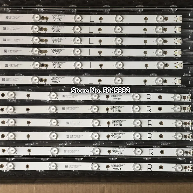 Светодиодный полосы 11 светодиодный для EVTLBM490E0501 AJ 3(L) EVTLBM490E0601 AK 3(R) 49PUK4900/12 TPT490U2