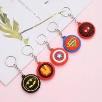 cartoon silicone shield keychain ring bat spider hero pendant men and women children couple key chain bag pendant drop shipping