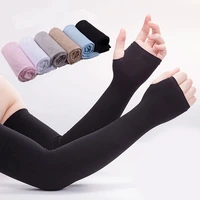 arm sleeve for sun protection arm warmer camouflage solid color half finger golf cycling long gloves running arm sleeves