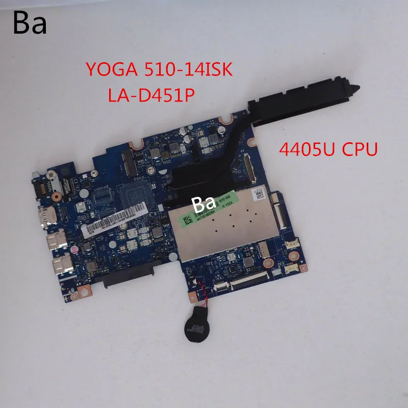 

Прозрачная защита для экрана для Lenovo YOGA 510-14ISK Материнская плата ноутбука 4405U CPU интегрированная видеокарта LA-D451P материнская плата полностью...