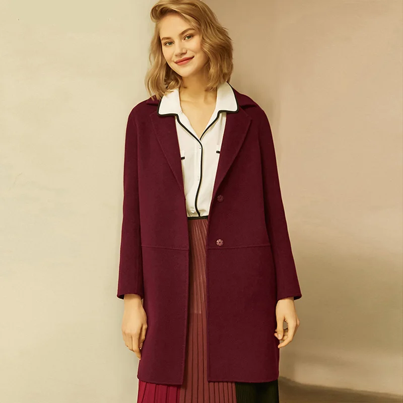 Осень-зима женские шерстяные пальто новинка 2019 Корейская версия высокое