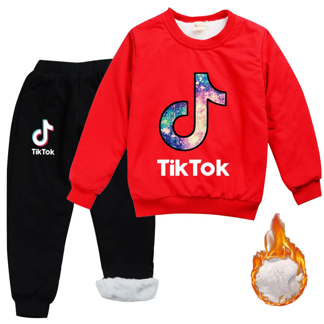 TIK TOK Winter Autumn Toddler Boys Girl Clothes Long Sleeve T-shirt Tops+Pant Outfits Set Kids Suits |