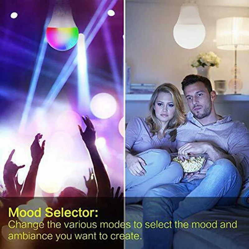 

3Pcs Smart WiFi Light Bulb E27 7W RGBCW Cool Light Warm Lights Tuya/Smart Life APP Remote ControWork with Alexa Google Home
