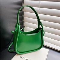 luxury designer underarm shoulder bags for women 2022 fashion brand top handle tote bags small simple solid green crossbody bags