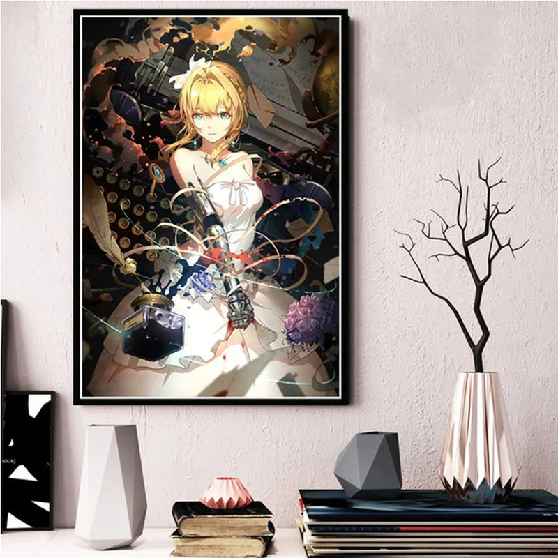 

Hot Anime Violet Evergarden Posters and Prints Canvas Painting Wall Pictures for Living Room Art Decorative Home Decor Cuadros