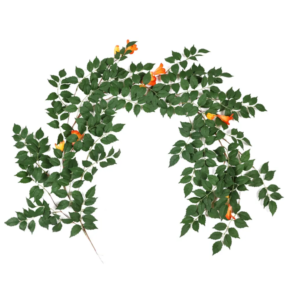 

Home Decor Rattan Decoration Simulated Climbing Clouds 185cm Long Green Silk Cloth+Metal Artificial Ivy Leaf Garland Plants