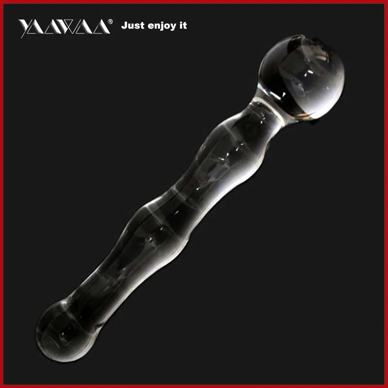 Стеклянный фаллоимитатор для пениса с имитацией пирекса Хрустальные анальные