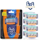 8 шт.упак.. Лезвия для бритвы Gillette Mache 3, мужские кассеты для ухода за лицом, бритвенные лезвия