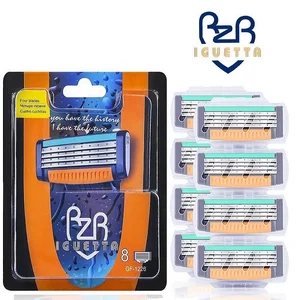 8 шт.упак.. Лезвия для бритвы Gillette Mache 3, мужские кассеты для ухода за лицом, бритвенные лезвия