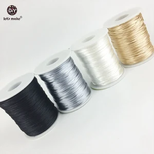 Аксессуары для прорезывателя Let's make без фталата, 1 мм, нейлоновая веревка, нить сделай сам, цепочка для соски, ожерелье, браслет, оптовая продажа, детский продукт