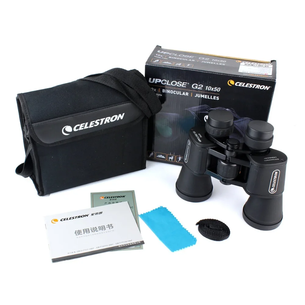 Бинокль Porro Celestron UpClose G2 10x50 20X50 7x50 10-30x50 многослойный со стеклянной призмой
