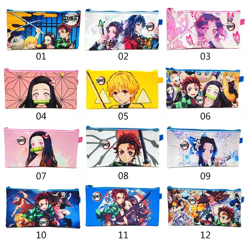 

Demon Slayer: Kimetsu No Yaiba Tanjirou Nezuko Kochou Giyuu Cosmetic Bags Student Stationery Pencilcase Pouch Purse Handbags