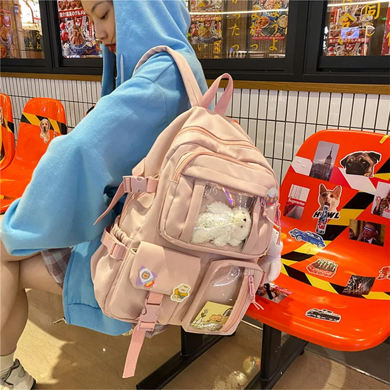 

High Quality Large Capacity Waterproof Women Backpack Multi-pocket Travel Rucksack Student School Bags For Teenage Girls Cute
