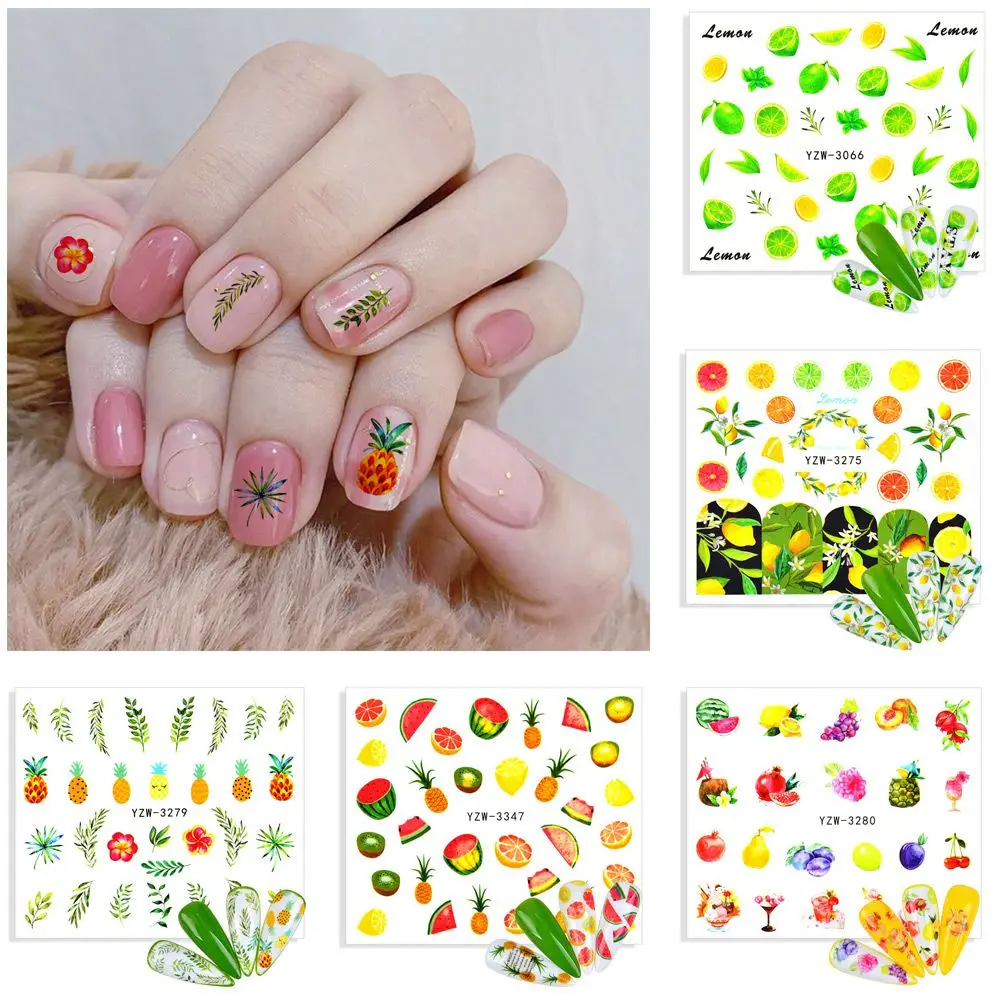 

Beauty Manicure DIY Strawberry Fruit Nail Sticker Nail Art Decal Orange Water Transfer Sticker