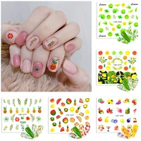 beauty manicure diy strawberry fruit nail sticker nail art decal orange water transfer sticker