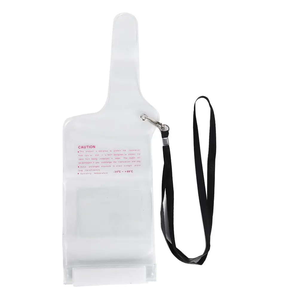 

Transparent Waterproof Pouch Bag Case with Lanyard for Two Way Radio Walkie Talkie Dustproof Anti-snow Scratch-resistant