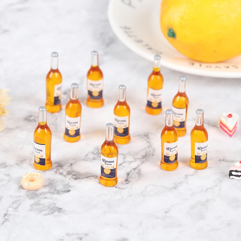 

10Pcs 1/12 Dollhouse Miniature Resin Bottle Simulation Wine Bottle Model