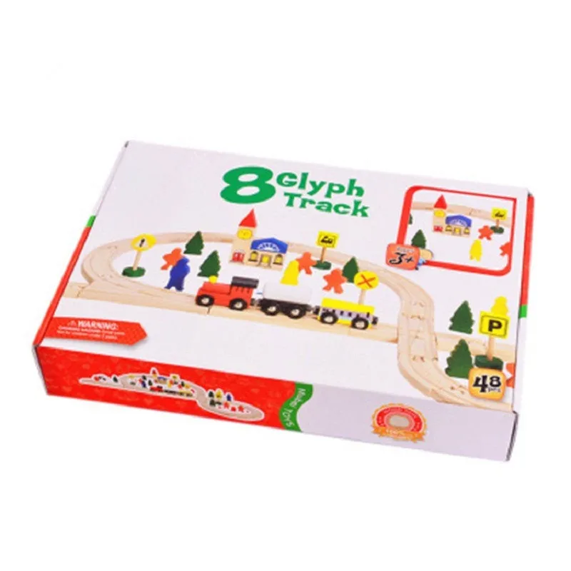 Hoowooli Забавный Деревянный 8 глиф трек тропинка игрушечный поезд | Мебель