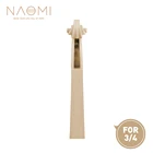 NAOMI Клен деревянная скрипка шеи белый (ДВП) древесноволокнистой резной просверленные отверстия Подходит для 34 скрипки для струнных дел мастера