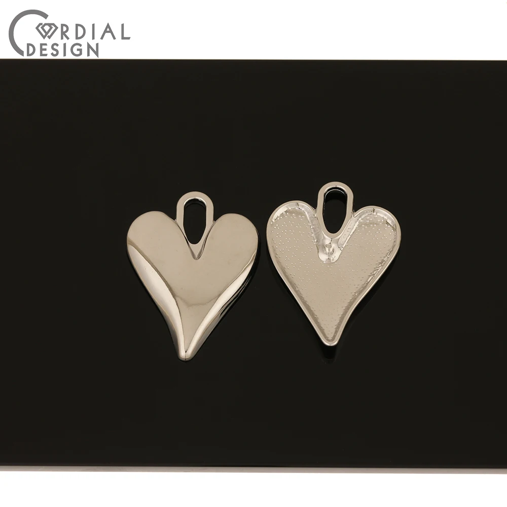 

Cordial Design 50Pcs 25*34MM Jewelry Accessories/Hand Made/Heart Shape/Earrings Pendants/DIY Charms/Jewelry Findings Components