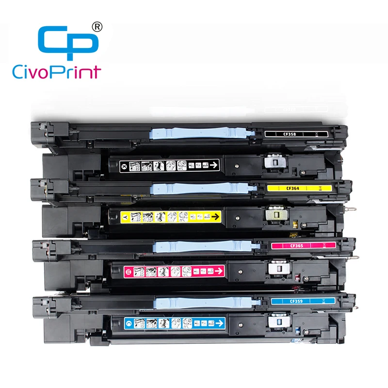 Барабан Civo 828A CF364A 365A 358A 359A, 4 шт., совместимый с HP Color LaserJet Enterprise M855dn M855x + M855xh M880z