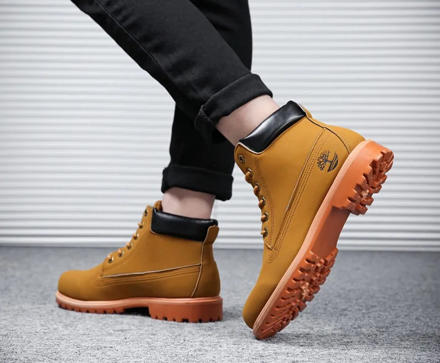 Hot Selling Men's High-top Martin Boots The Latest Winter British Fashion Trend Work Shoes |