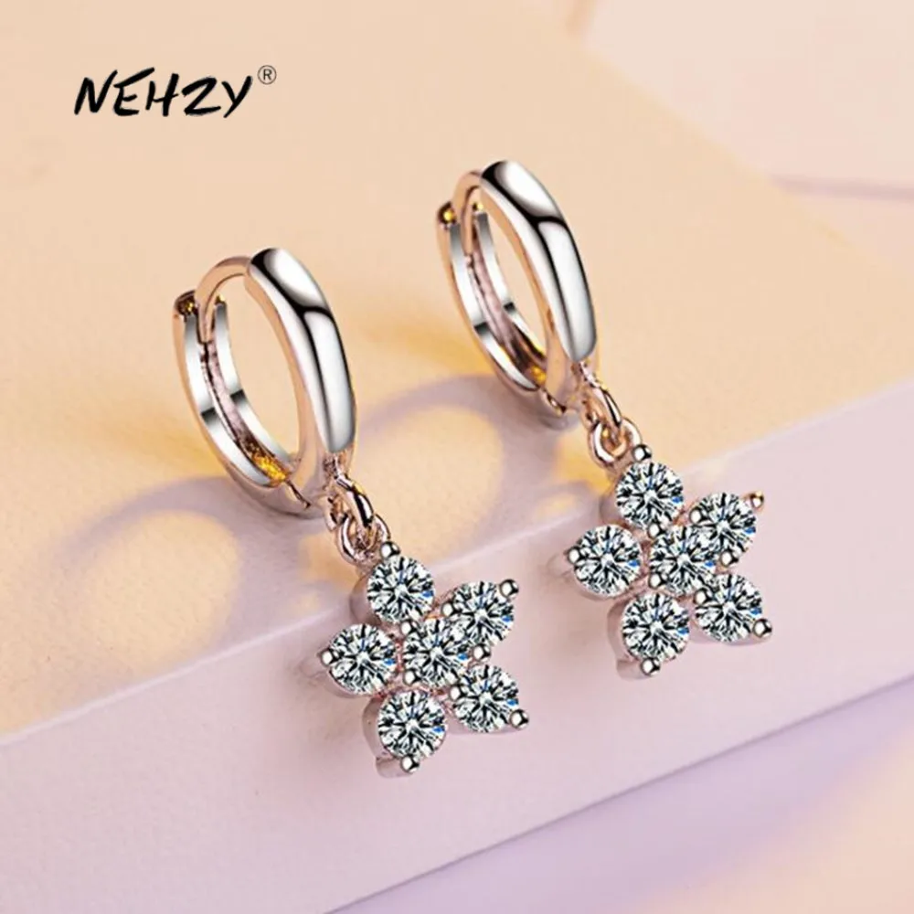 

NEHZY 925 sterling silver new woman fashion jewelry high quality retro simple starfish crystal zircon silver earrings