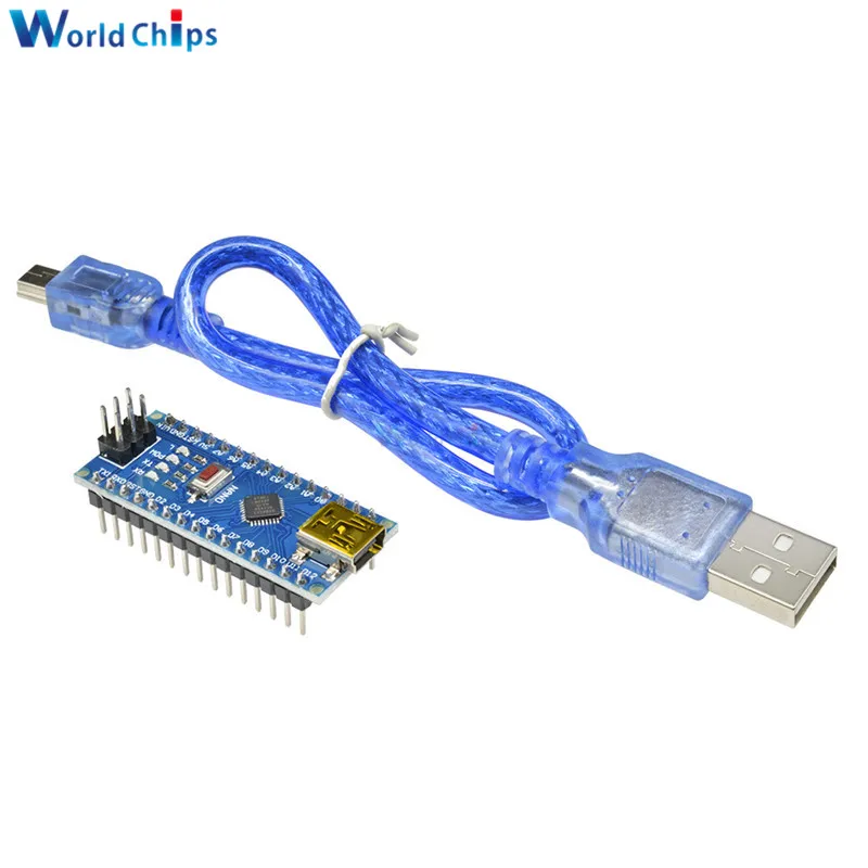 10 шт. Nano V3.0 3 0 мини USB драйвер 5 в 16 м Микроконтроллер плата CH340 g для Arduino с usb-кабелем
