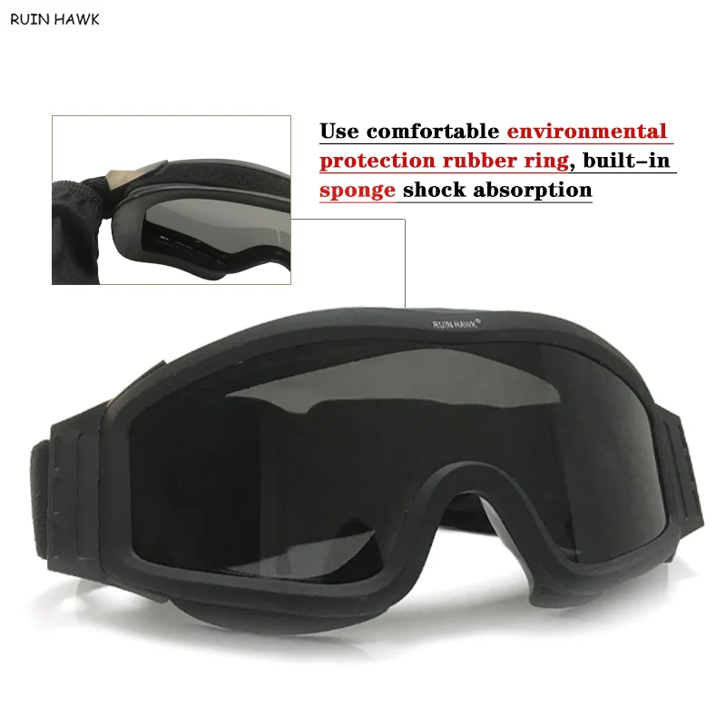 Тактические армейские очки для охоты на открытом воздухе страйкбола UV 400